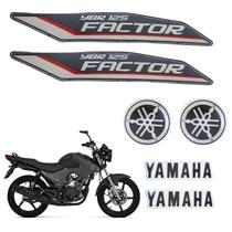 Kit Gráfico Adesivo Completo Ybr Factor 125 Black Edition - MOTORYAMA
