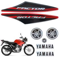 Kit Gráfico Adesivo Completo Ybr Factor 125 K1 2015 2016 Vermelho