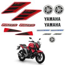Kit Gráfico Adesivo Completo Ys Fazer 250 Fz25 Vermelho 2022 2023