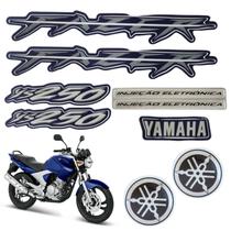 Kit Gráfico Adesivo Completo Ys250 Fazer 250 2008 Azul - MOTORYAMA