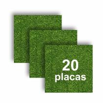 KIT Grama Sintética Placa de tapete Artificial 25cm x 25cm Para Decoração De Casa Jardim Gramado e enfeites