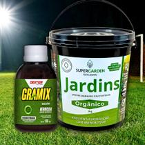 Kit gramix 100ml + adubo para gramados 3kg - supergarden