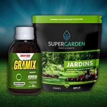 Kit gramix 100ml + adubo para gramados 500g - supergarden