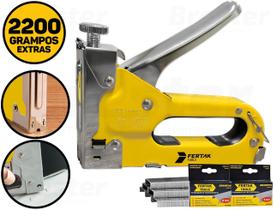 Kit Grampeador 4-14mm Com 2200 Grampos Fertak 8501