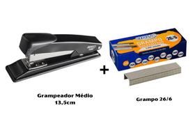 Kit Grampeador Médio 13,5cm + Grampo 5000 Un. p/ 20 Fls BRW