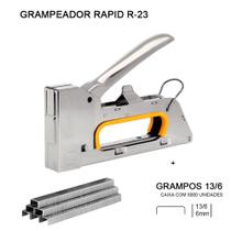 Kit Grampeador Pistola Tapeceiro R23 Rapid + Grampos 13/6