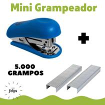 Kit Grampeador Portátil + 5.000 Grampos Escolar Resistente Colorido Adequado Para folhas