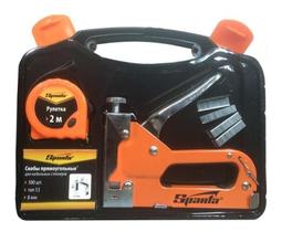 Kit Grampeador Tapeceiro 500 Grampos Trena 2M Com Maleta Kit Grampeador Tapeceiro 500 Grampos Trena 2M Com Maleta