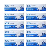 Kit grampo galvanizado 26/6 10 caixas com 5000 unidades- cis