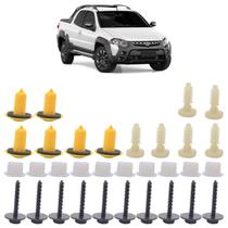 Kit Grampo Presilha Moldura Paralama Dianteiro Strada Locker Fase IV 2013 2014 2015 2016 2017 2018 2019 2020 32 Peças