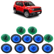 Kit Grampo Presilha Moldura Paralama Traseiro Renegade 2016 2017 2018 2019 2020 11 Peças