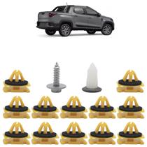 Kit Grampo Presilha Moldura Paralama Traseiro Strada 2021 A 2023 14 Peças