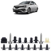 Kit Grampo Presilha Parabarro Etios Sedan 2012 A 2017 17 Peças - Plastcar