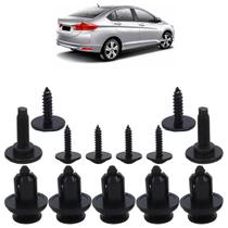 Kit Grampo Presilha Parachoque Traseiro City 2009 2010 2011 2012 13 Peças