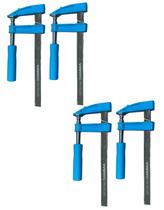 Kit Grampo Tipo F 50x150mm Azul para Fixação em Marcenaria e Carpintaria Kit Grampo Tipo F 50x150mm Azul para Fixação em Marcenaria e Carpintaria