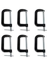 Kit Grampo Tipo G 100mm 4 Pol Preto para Fixação em Marcenaria e Carpintaria Kit Grampo Tipo G 100mm 4 Pol Preto para Fixação em Marcenaria e Carpintaria