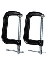Kit Grampo Tipo G 125mm 5 Pol Preto para Fixação em Marcenaria e Carpintaria