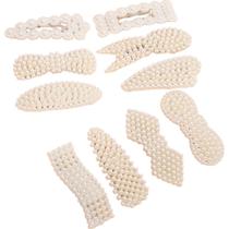 Kit Grampos de Cabelo Pérola Artificial Branco (10 Peças)