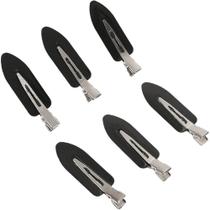 Kit Grampos de Cabelo Reto Sem Dobra Preto (6 Peças)