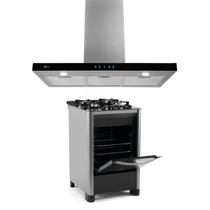 Kit Gran Cheff Fischer Fogão de Piso 4B e Coifa 90 cm Kit Gran Cheff Fischer Fogão de Piso 4B e Coifa 90 cm