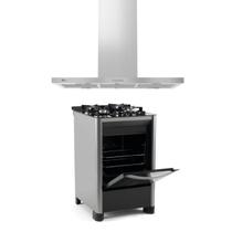 Kit Gran Cheff Fischer Fogão de Piso 4B e Coifa Ilha 90 cm Kit Gran Cheff Fischer Fogão de Piso 4B e Coifa Ilha 90 cm