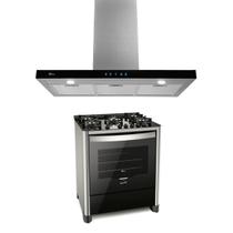 Kit Gran Cheff Fischer Fogão de Piso 5B e Coifa 90 cm Kit Gran Cheff Fischer Fogão de Piso 5B e Coifa 90 cm