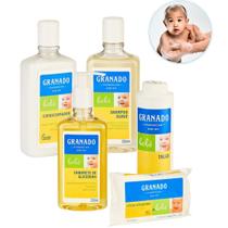 Kit Granado Bebê Hora Do Banho 5 Peças Com Sabonete Liquido