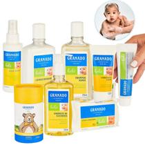 Kit Granado Bebê Hora Do Banho 8 Peças Com Sabonete Liquido