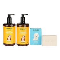 Kit Granado Pet Shampoo + Condicionador Desembaraçador + Sabonete de Coco