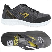 Kit GrandeKit Tenis Box 200 e Chinelo Masculino Tamanho Especial Do 45 Ao 49Estiloso Confortavel