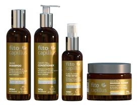 Kit Grandha Fito Capillus Olive Oil 4 Un Cuidado Diário