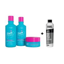 Kit grankéra i love cachos (shampoo 500ml , condicionador 500ml e máscara 300g) + leave-in iraquel Kit grankéra i love cachos (shampoo 500ml , condicionador 500ml e máscara 300g) + leave-in iraquel