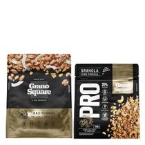 Kit Granola Tradicional 400g e Pro Baunilha 200g GranoSquare