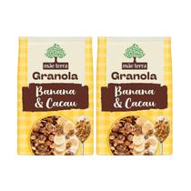 Kit Granola Vegana Com Banana E Cacau Mãe Terra - 2 Unidades 250g