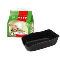 kit Granulado Cats Best Original 2,1 Kg + Bandeja Higiênica Para Gatos