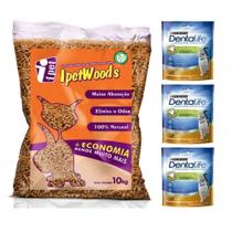 KIT Granulado Ipet Woods e 3 Petiscos Purina Dentalife 40g KIT Granulado Ipet Woods e 3 Petiscos Purina Dentalife 40g