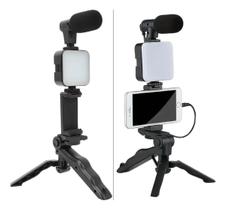 Kit Gravação 4 Em 1 Com Controle Remoto Suporte Celular LED E MicrofoneKit Gravação 4 Em 1 Com Controle Remoto Suporte Celular LED E Microfone