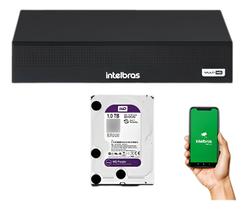 Kit Gravador DVR MHDX 1108 C Multi HD e HD 1TB Purple Intelbras
