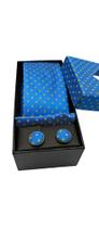 Kit gravata Azul Céu com pontos Amarelo - COD: IDE003 Kit gravata Azul Céu com pontos Amarelo - COD: IDE003