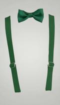 Kit Gravata e Suspensório Infantil Verde Militar Kit Gravata e Suspensório Infantil Verde Militar