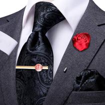 Kit Gravata Lenço + broche + gravata borboleta Luxo Caixa