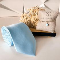 Kit gravata mais pulseira para padrinhos de casamento azul serenity gravata tecido cetim e pulseira madrinha folhada Kit gravata mais pulseira para padrinhos de casamento azul serenity gravata tecido cetim e pulseira madrinha folhada