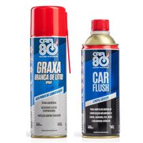 Kit Graxa Branca De Lítio Spray E Car Flush Car80