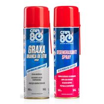 Kit Graxa Branca De Litio Spray E Desengraxante Spray Car80 Kit Graxa Branca De Litio Spray E Desengraxante Spray Car80