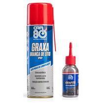 Kit Graxa Branca De Lítio Spray E Grafite Em Pó Car80