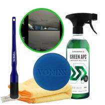 Kit Green APC Autoamérica 500ml + Pano cadillac + Pincel + Aplicador Vonixx