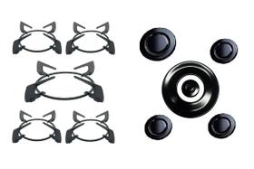 Kit grelha + espalhador para cooktop fischer tripla chama 5b