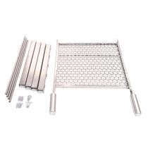 Kit Grelha Moeda 60cm + Suporte Com Barras 80cm - Churrasco