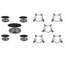 Kit Grelha + Queimador Para CookTop Fischer 5 Bocas Completo - Jangada / PGG Kit Grelha + Queimador Para CookTop Fischer 5 Bocas Completo - Jangada / PGG