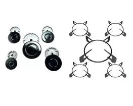 Kit grelha + queimadores para fogão cooktop fischer 5 bocas Kit grelha + queimadores para fogão cooktop fischer 5 bocas